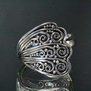 BA Suarti Indonesia Contemporary Butterfly Cut Out Sterling Silver Ring